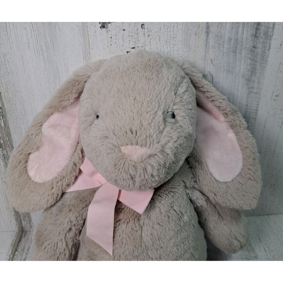 Pottery Barn Kids Rabbit Bunny Plush Huggable Play Toy Stuffed Animal Gray Brown - Picture 3 of 16